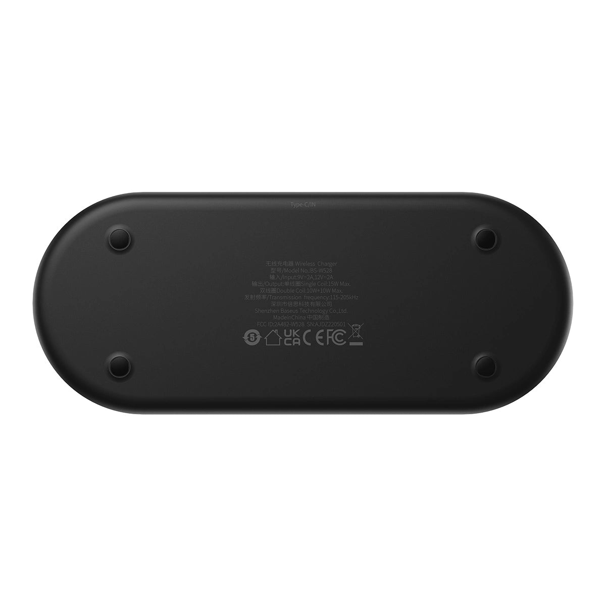 Încărcător Wireless Dual Baseus Digital LED Display 20W – Negru