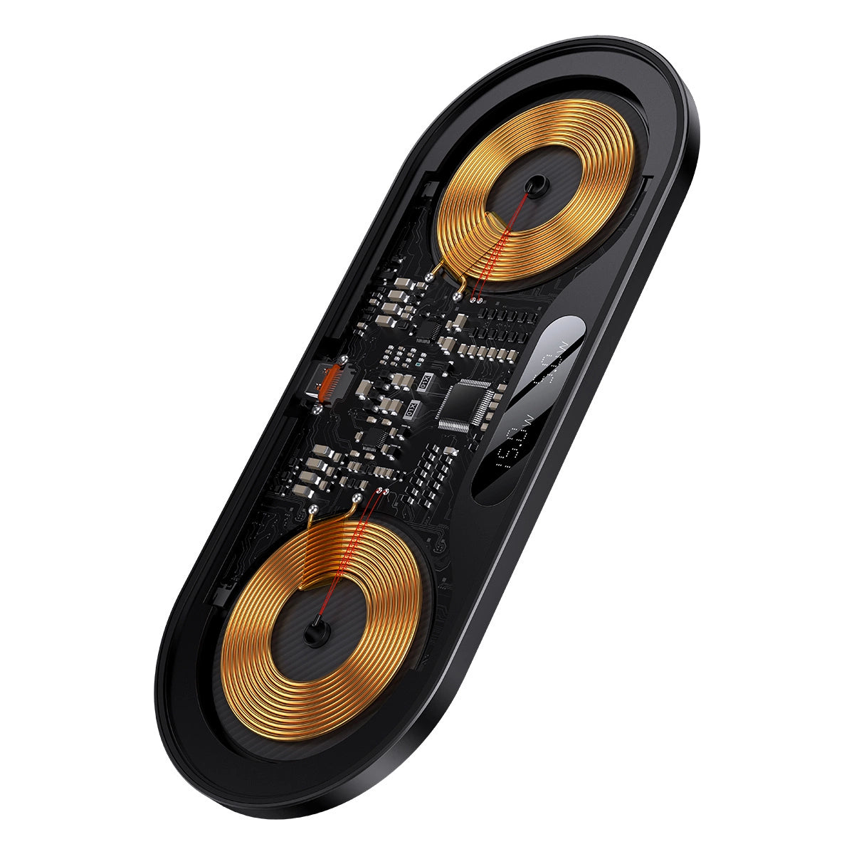 Încărcător Wireless Dual Baseus Digital LED Display 20W – Negru