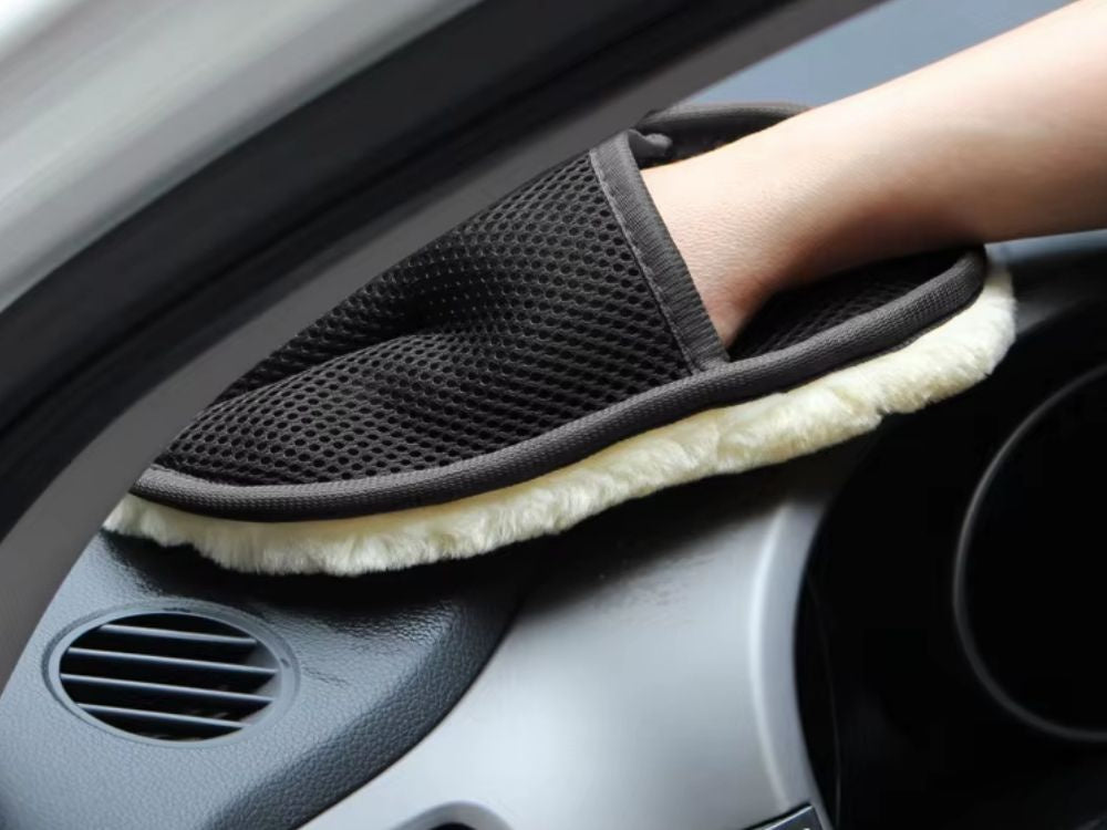 OFERTA 1+1 Mănușă Microfibră pentru Spălare Auto – Curățare Delicată pentru Caroserie, Jante și Geamuri
