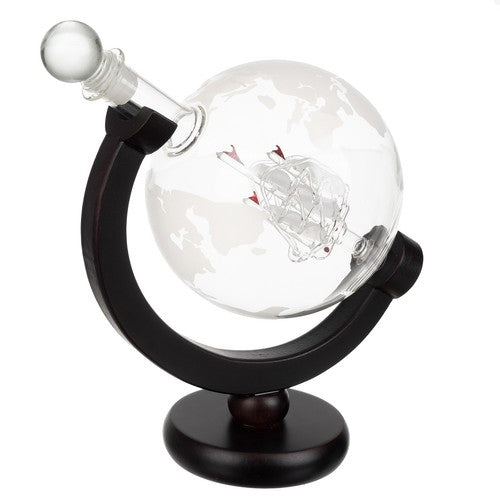 Set Cadou Decantor Glob cu Două Pahare Deluxe pentru Whiskey