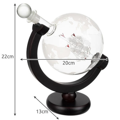 Set Cadou Decantor Glob cu Două Pahare Deluxe pentru Whiskey