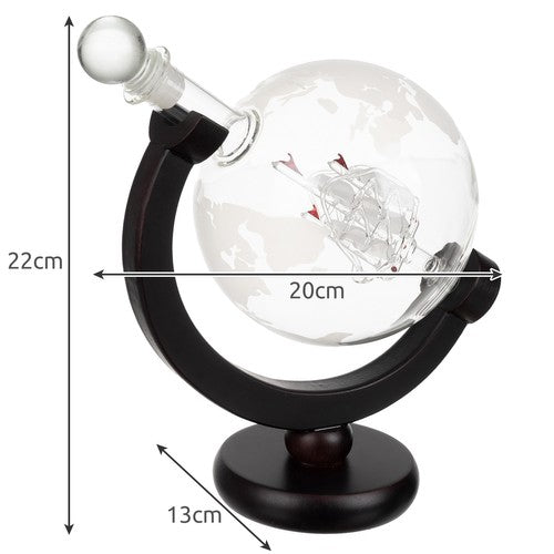 Set Cadou Decantor Glob cu Două Pahare Deluxe pentru Whiskey