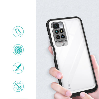 Husă 3în1 transparentă cu ramă neagră pentru Xiaomi Redmi 10