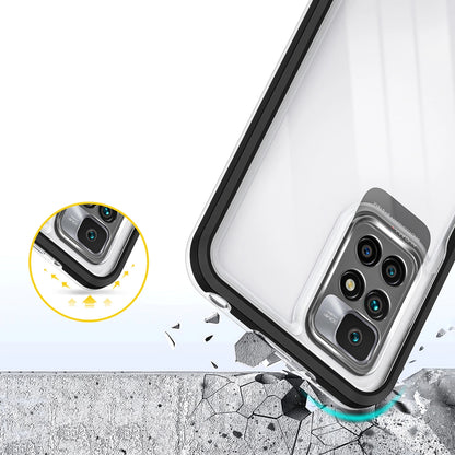 Husă 3în1 transparentă cu ramă neagră pentru Xiaomi Redmi 10