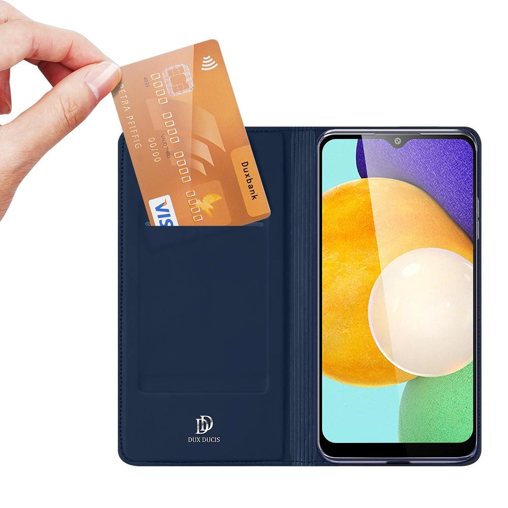 Husă tip carte Dux Ducis Skin Pro pentru Samsung Galaxy A03s – Albastru