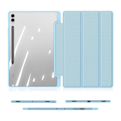 Husă Dux Ducis Toby cu stand pentru Samsung Galaxy Tab S9 FE – Albastru