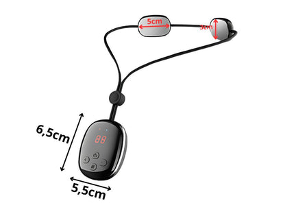 Electrostimulator Neck Massager USB – 15 trepte putere, 4 moduri încălzire, EMS