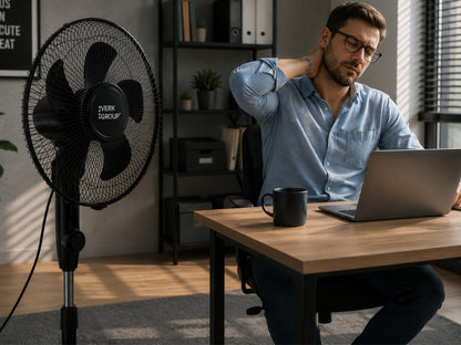 Ventilator cu Picior 40W – Oscilație Automată, 3 Trepte de Viteză, Înălțime Reglabilă, 40cm