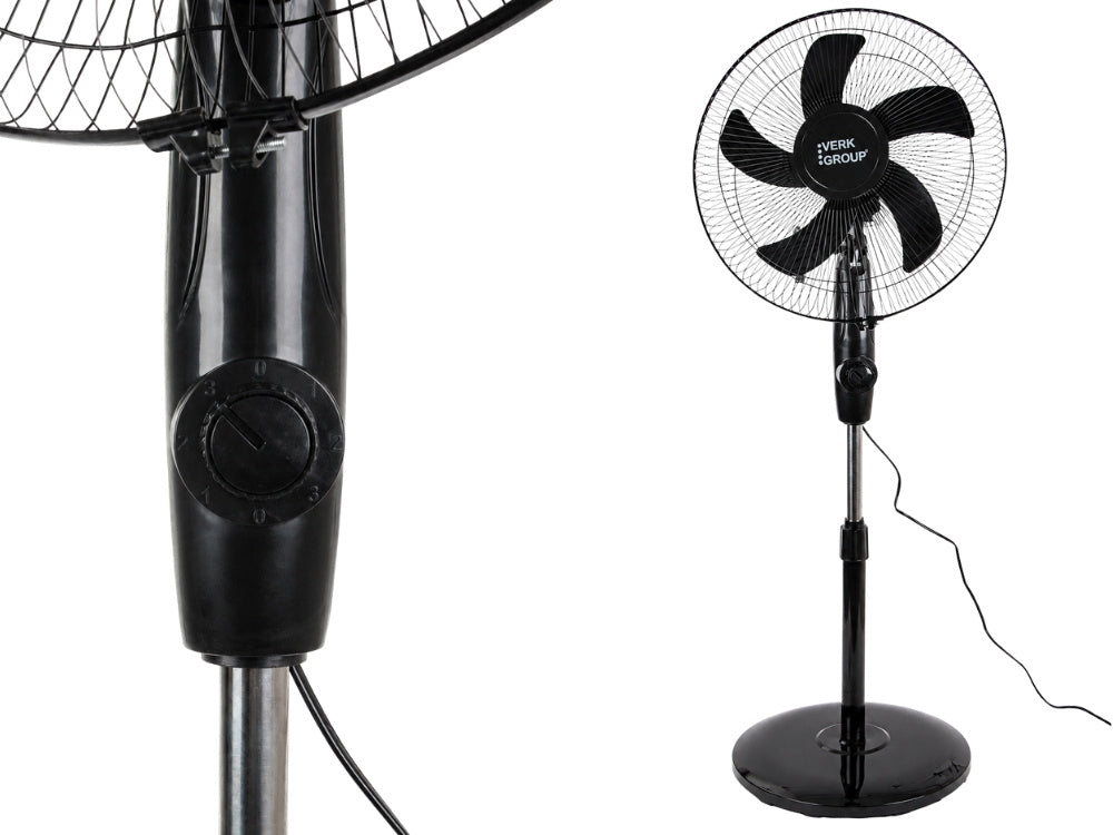 Ventilator cu Picior 40W – Oscilație Automată, 3 Trepte de Viteză, Înălțime Reglabilă, 40cm