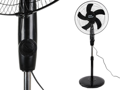 Ventilator cu Picior 40W – Oscilație Automată, 3 Trepte de Viteză, Înălțime Reglabilă, 40cm