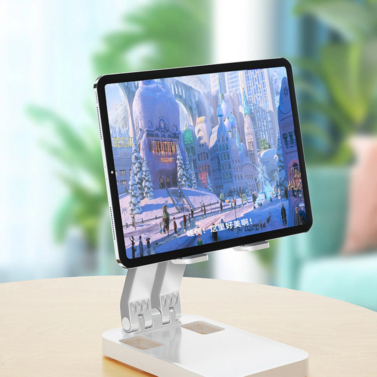 Suport pliabil K15 pentru telefon și tabletă – Alb
