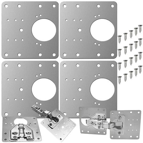 Plăci de Reparare Pentru Balamale de Mobilier - Set de 4 Bucăți