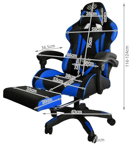 Scaun de birou,GAMING,cu roti din poliuretan,capacitate 150kg.