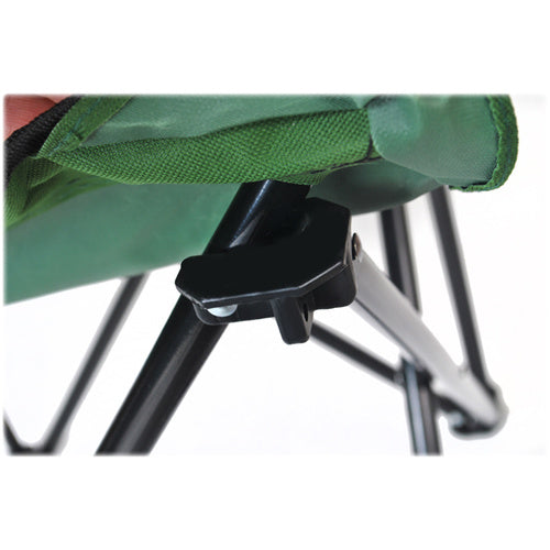 Scaun pliabil Trizand® cu spatar si cotiere pentru pescuit sau camping, cadru metalic, Poliester, Husa Inclusa, Maxim 120 kg, 80 x 44 x 80 cm, Verde