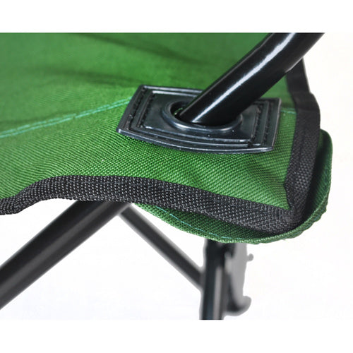 Scaun pliabil Trizand® cu spatar si cotiere pentru pescuit sau camping, cadru metalic, Poliester, Husa Inclusa, Maxim 120 kg, 80 x 44 x 80 cm, Verde
