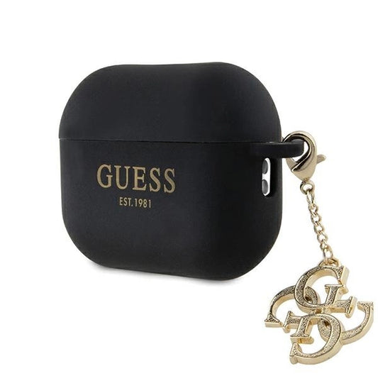 Husă Guess Liquid Silicone Glitter pentru AirPods Pro 2 – Negru