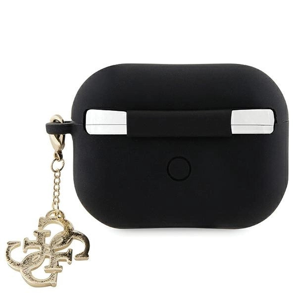 Husă Guess Liquid Silicone Glitter pentru AirPods Pro 2 – Negru
