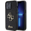 Husă Guess Glitter Script Big 4G pentru iPhone 13 / 13 Pro – Negru