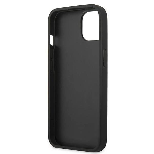 Husă Guess Saffiano 4G cu logo metalic pentru iPhone 13 Mini (5.4”) – Gri