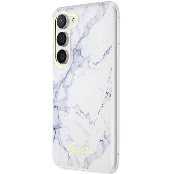 Husă Guess Hardcase Marble pentru Samsung Galaxy S23 – Alb