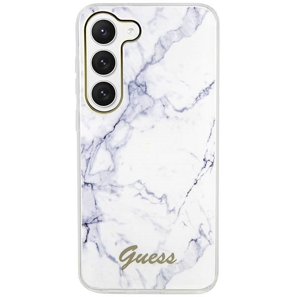 Husă Guess Hardcase Marble pentru Samsung Galaxy S23 – Alb