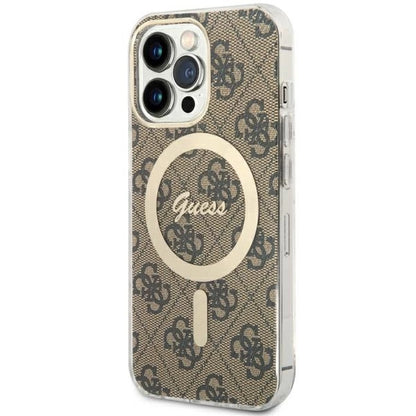 Husă Guess 4G MagSafe pentru iPhone 13 / 13 Pro (6.1”) – Maro