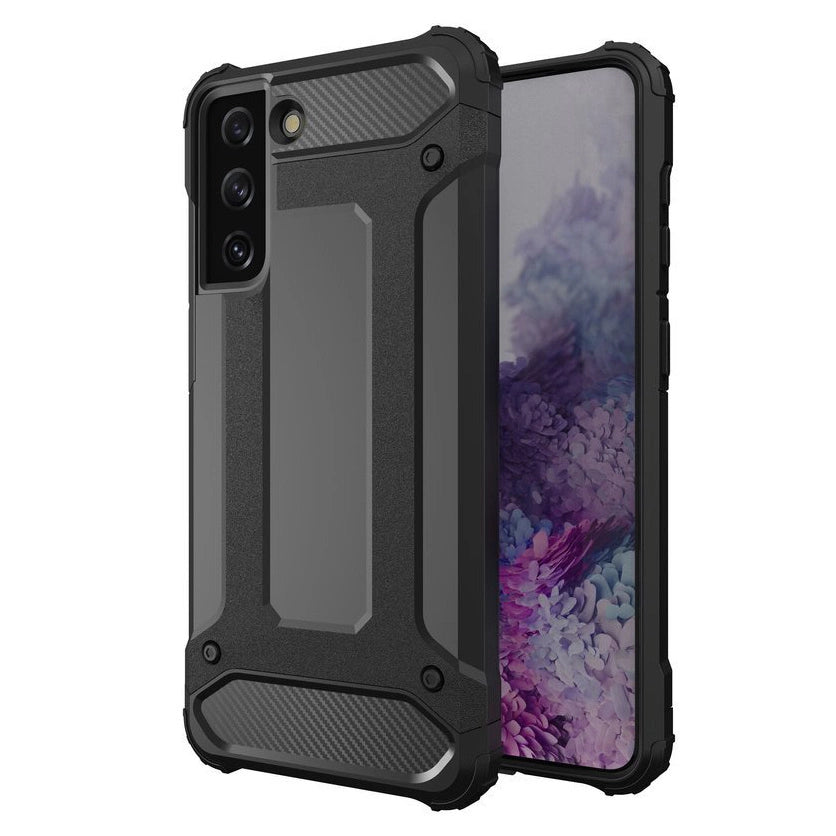 Husă protecție Hybrid Armor Tough pentru Samsung Galaxy S22 / S22 Plus – Negru