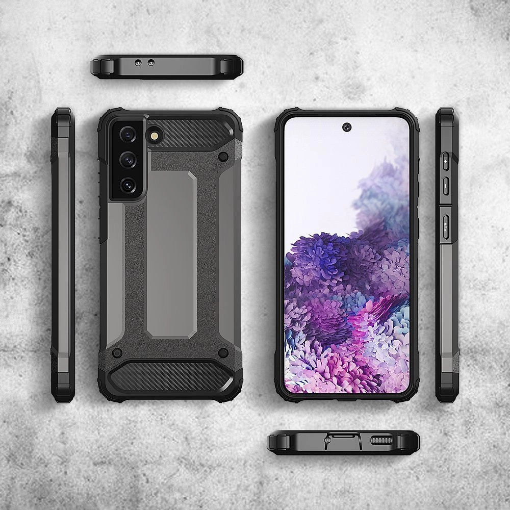 Husă protecție Hybrid Armor Tough pentru Samsung Galaxy S22 / S22 Plus – Negru