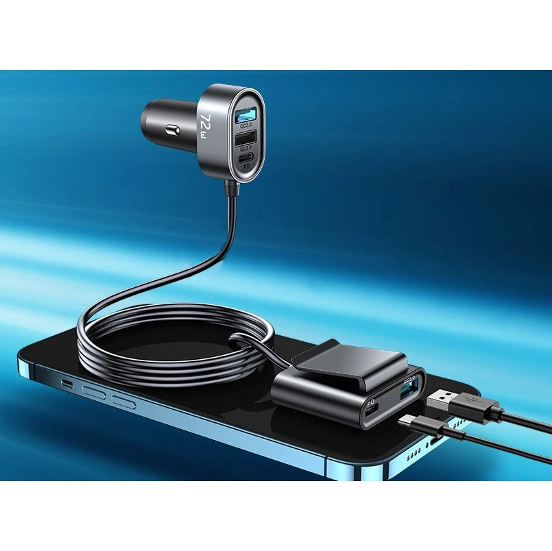 Încărcător auto Joyroom JR-CL05 – 2x PD, 2x QC 3.0, 72W, 1.5 m – Negru