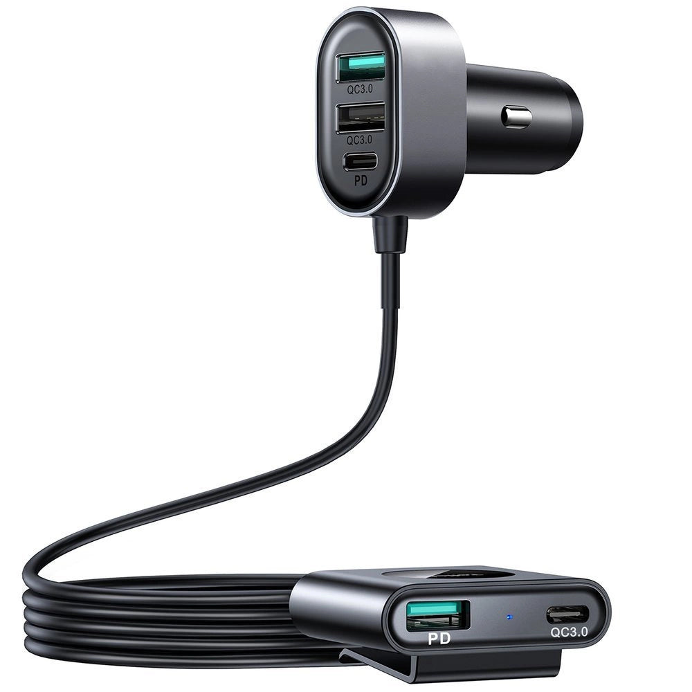 Încărcător auto Joyroom JR-CL05 – 2x PD, 2x QC 3.0, 72W, 1.5 m – Negru