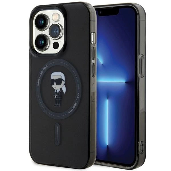 Husă Karl Lagerfeld IML Ikonik MagSafe pentru iPhone 14 Pro Max - Negru