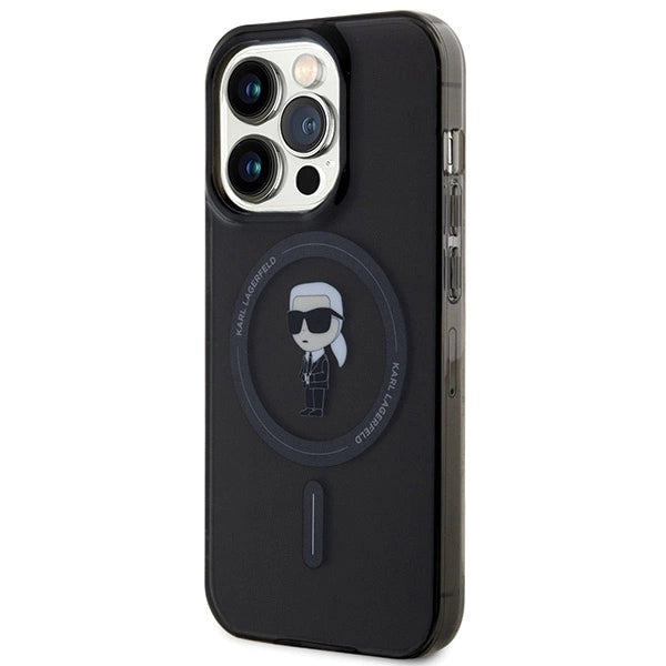 Husă Karl Lagerfeld IML Ikonik MagSafe pentru iPhone 14 Pro Max - Negru