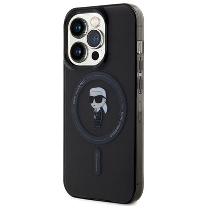 Husă Karl Lagerfeld IML Ikonik MagSafe pentru iPhone 14 Pro Max - Negru