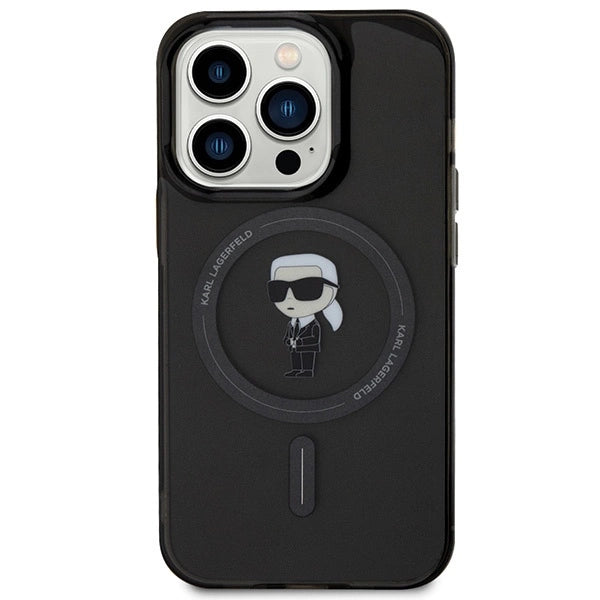 Husă Karl Lagerfeld IML Ikonik MagSafe pentru iPhone 14 Pro Max - Negru