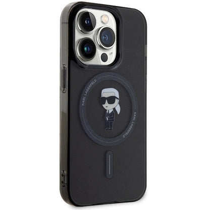 Husă Karl Lagerfeld IML Ikonik MagSafe pentru iPhone 14 Pro Max - Negru
