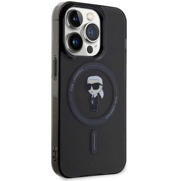 Husă Karl Lagerfeld IML Ikonik MagSafe pentru iPhone 14 Pro Max - Negru