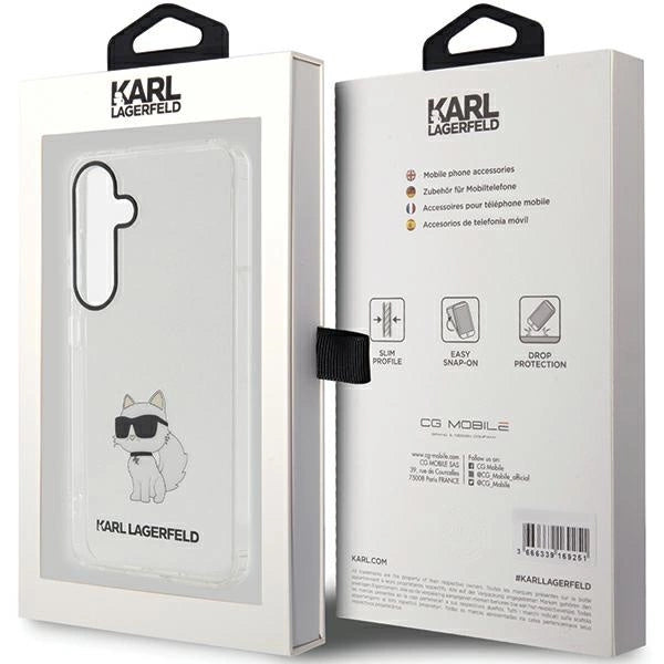 Husă Karl Lagerfeld Choupette IML pentru Samsung Galaxy S24 – Transparentă