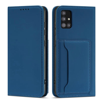 Husă tip portofel Magnet Card pentru Samsung Galaxy A13 5G – Albastru