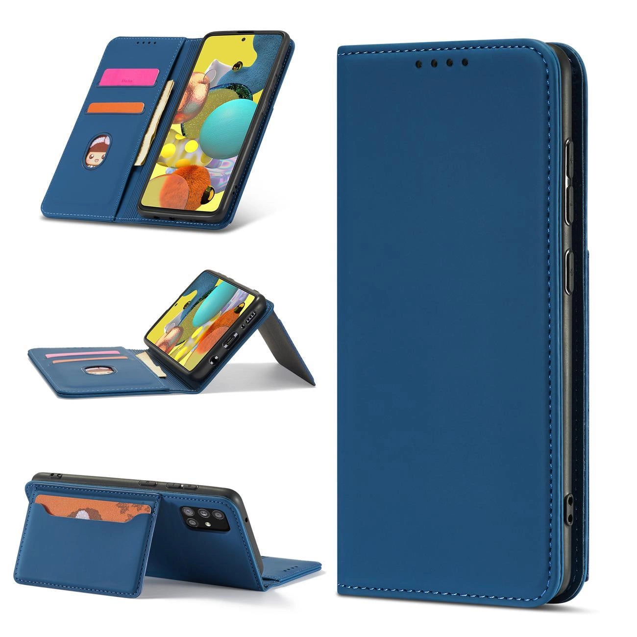 Husă tip portofel Magnet Card pentru Samsung Galaxy A13 5G – Albastru