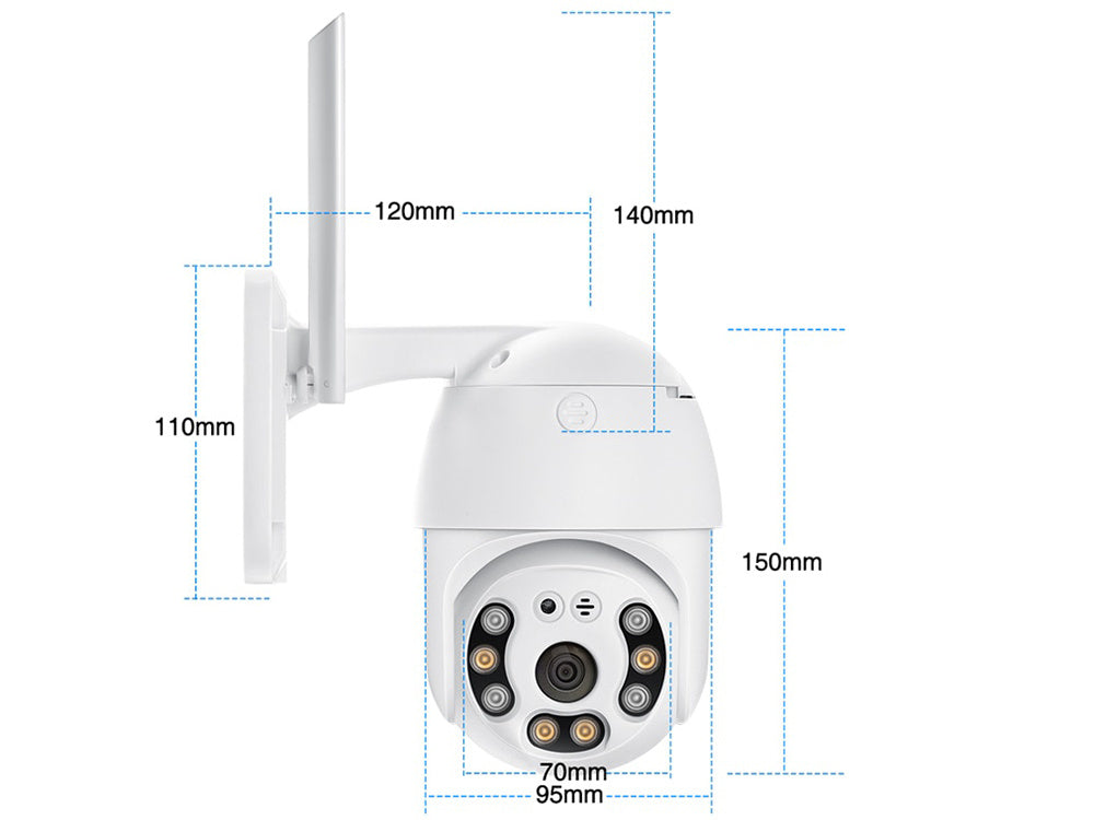 Camera de Supraveghere de Exterior IP WiFi Full HD cu Zoom