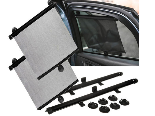 Set 2 Rulouri Parasolare Auto Retractabile – Protecție Solară Eficientă pentru Geamuri Laterale