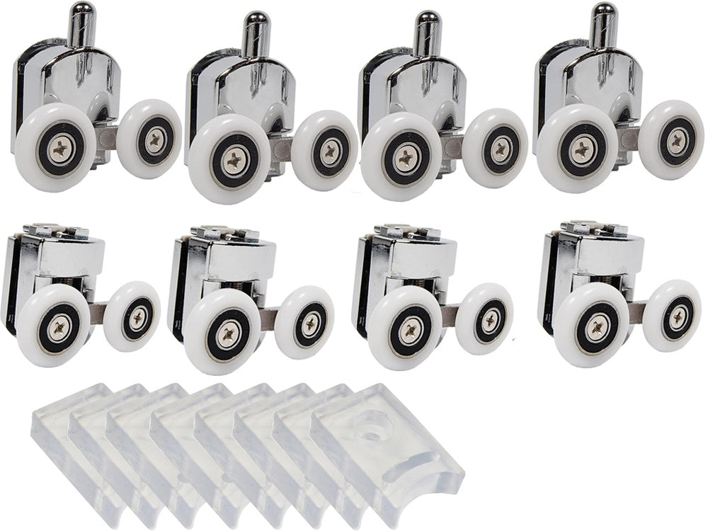 SET 8 ROȚI DUBLE INFERIOARE ȘI SUPERIOARE PENTRU CABINĂ DE DUȘ – 16 PIESE