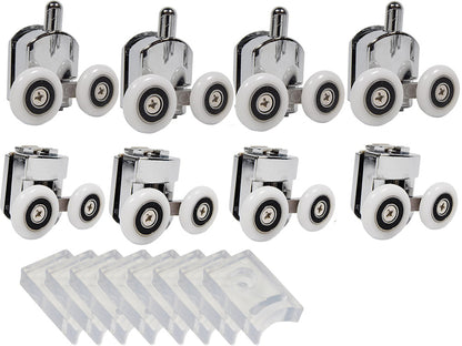 SET 8 ROȚI DUBLE INFERIOARE ȘI SUPERIOARE PENTRU CABINĂ DE DUȘ – 16 PIESE