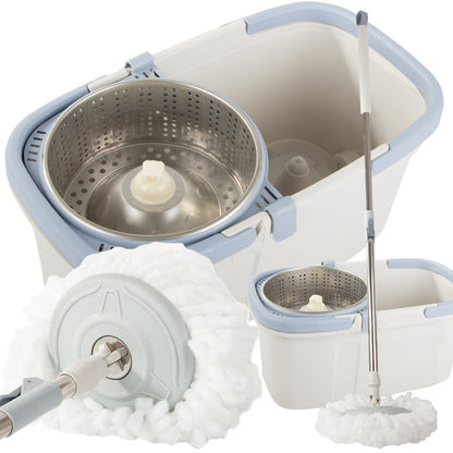 Set Mop Rotativ 360 cu Găleată Turbo 12l și Pad din Microfibră
