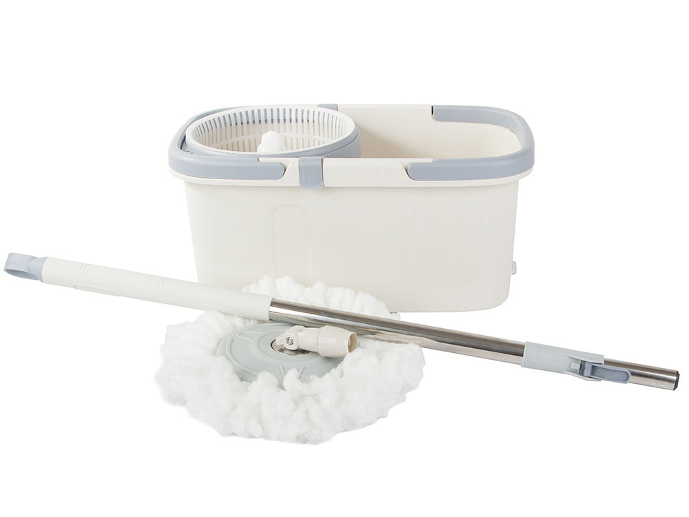 Set Mop Rotativ 360 cu Găleată Turbo 12l și Pad din Microfibră