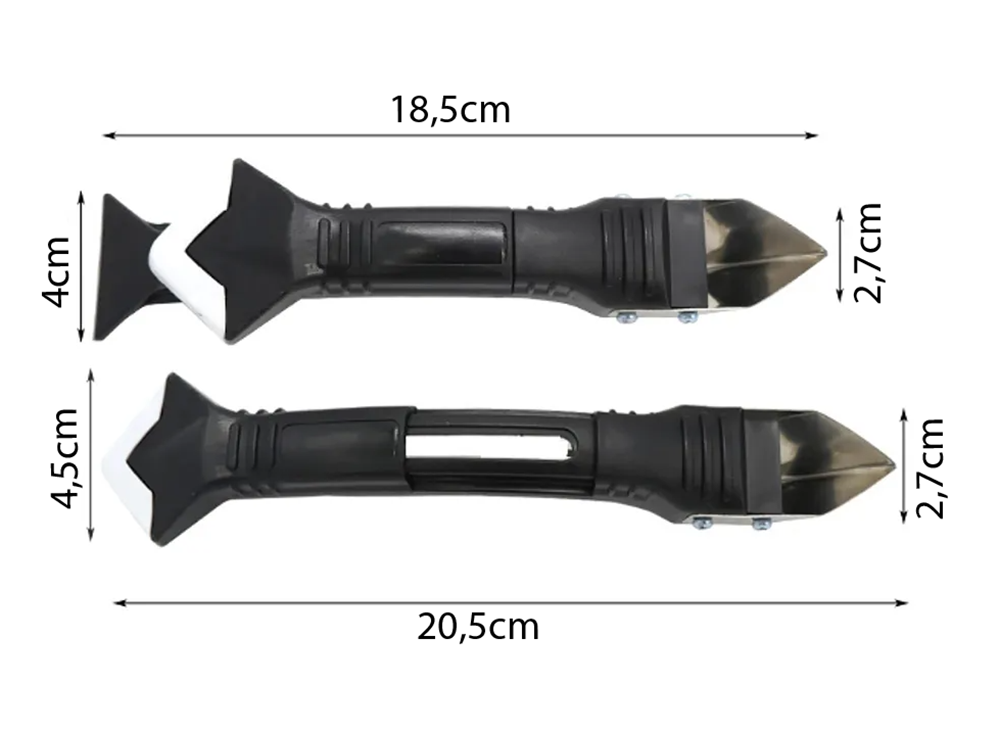 Spatula pentru taierea si asezarea chitului siliconic 3in1, cu 5 varfuri