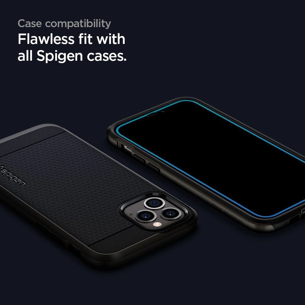 Folie Protecție Ecran Spigen Glass FC pentru iPhone 12 Mini - Negru