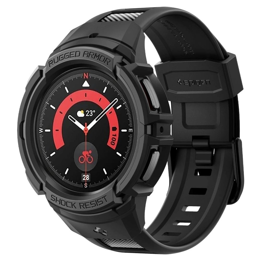 Husă cu curea Spigen Rugged Armor Pro pentru Samsung Galaxy Watch 5 Pro (45 mm) – Negru