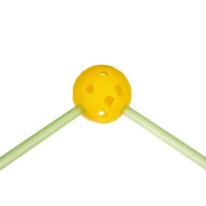 Set Constructie Cort 3D din Paie - Jucarie Interactiva cu 100 Piese