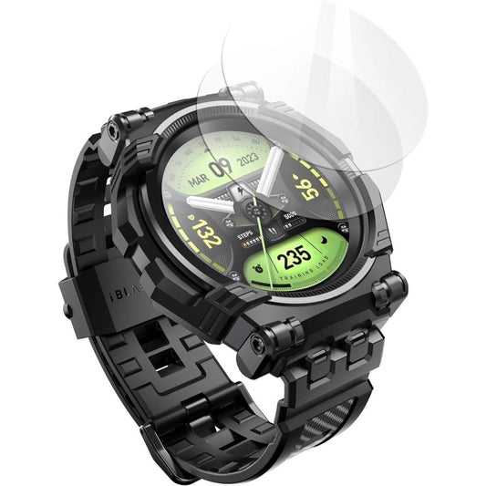 Set Supcase IBLSN ArmorBox pentru Samsung Galaxy Watch 6 Classic 47mm – Husă, Curea și Sticlă de Protecție, Negru